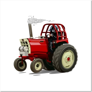 Cartoon tractor Posters and Art